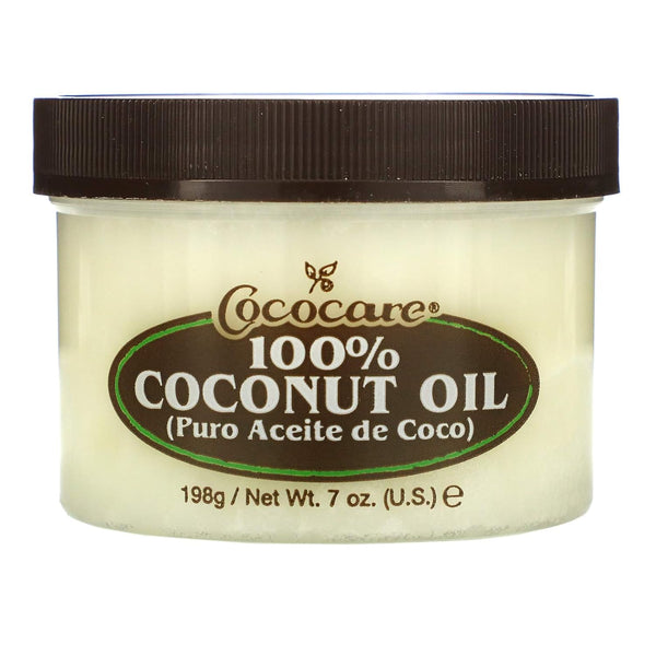COCOCARE 100% Pure Natural Coconut Oil, 7 Oz - Beauty & Personal Care Hair Oil for Haircare Treatments & Styling