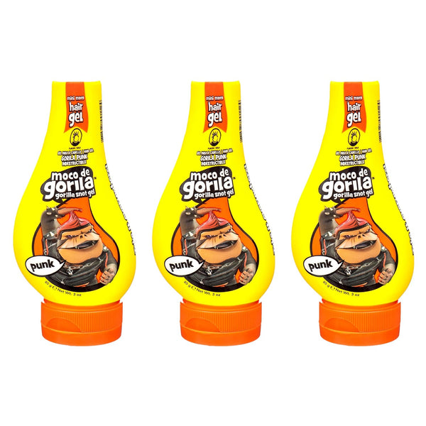 Moco De Gorila Gorilla Snot Hair Gel - 3-Pack Compact Mini Punk Travel-Size Haircare Product, 3 oz (85g)