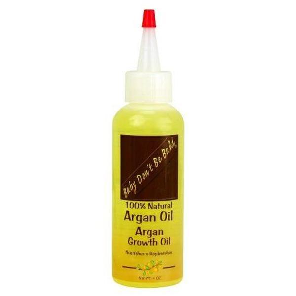 Baby Don't Be Bald Argan Hair Growth Oil - 4 oz Haircare Product for Hair Loss, Shine Enhancing, Softening