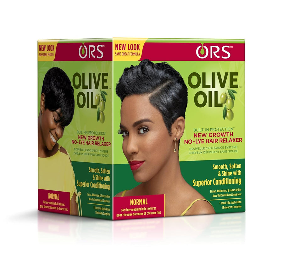 ORS No-Lye Hair Relaxer - Normal Strength, Built-In New Growth Protection, Moisturizing Haircare Treatment with Smooth Results, Hair Growth Support, Moisturize