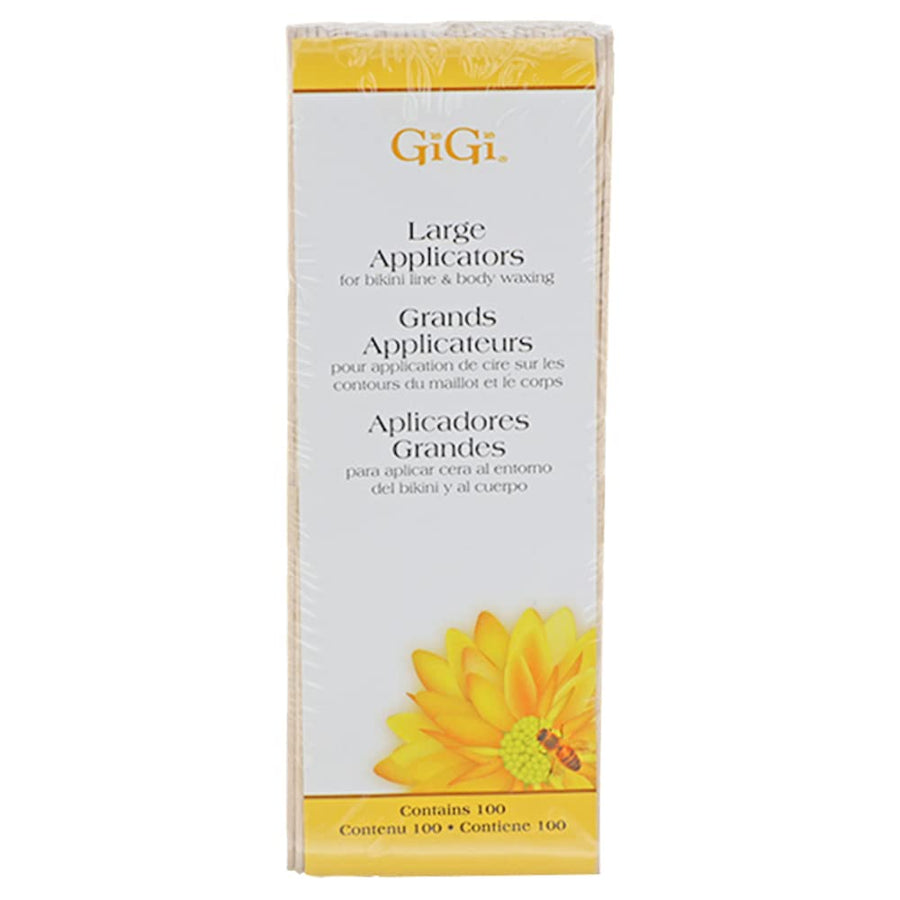 GiGi Large Wax Applicator Sticks for Body Hair Removal, Natural, 100 Ct
