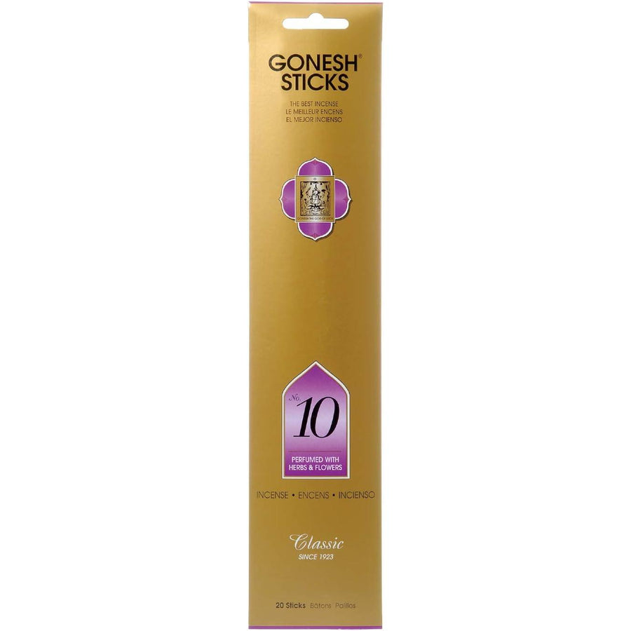 Gonesh Classic #10 Herbs & Flowers Incense