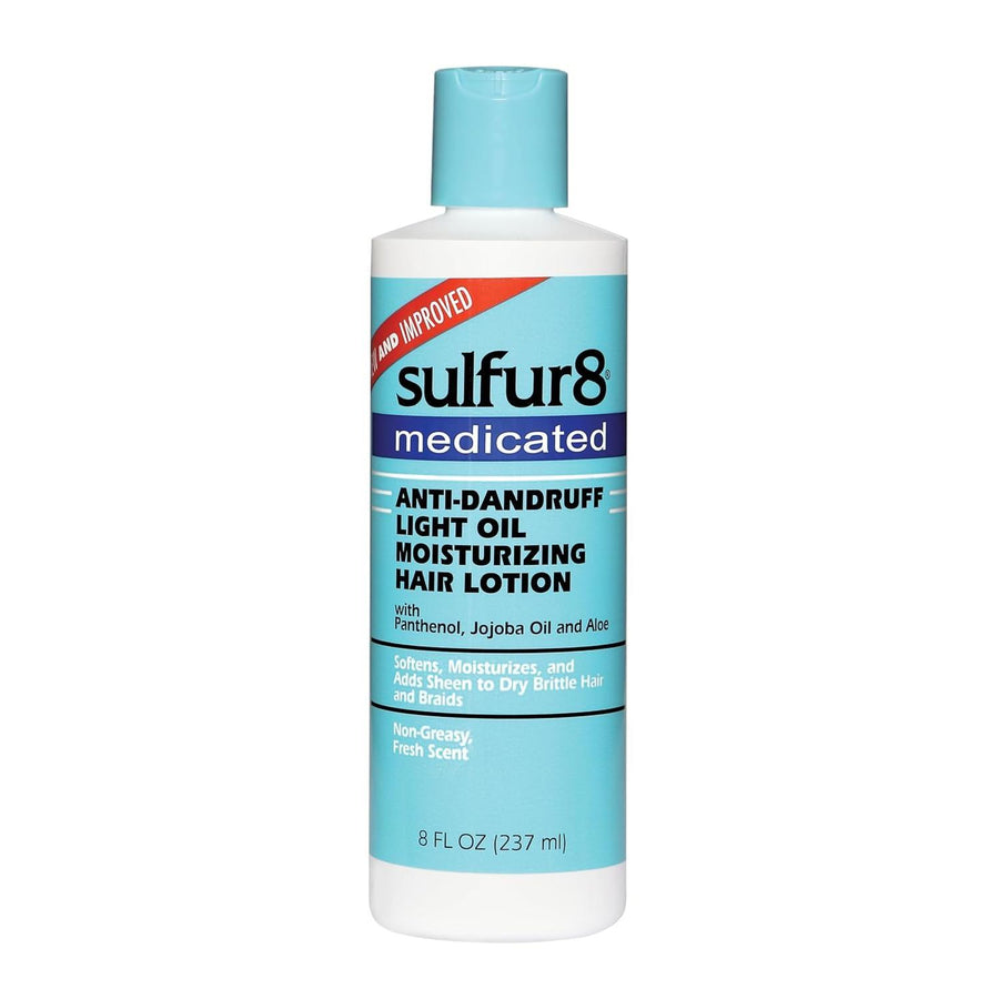 Sulfur 8 Medicated Anti-Dandruff Oil Moisturizing Hair Lotion for Dry Scalp Relief, Lightweight Daily Scalp Treatment &