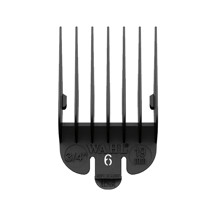 Wahl Plastic Attachment Comb - No. 6 (19mm), Black, Personal Care Appliance Accessory for Beauty & Grooming