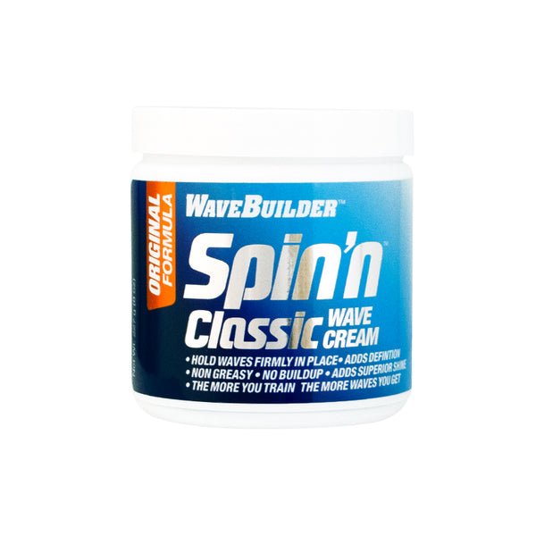 Wavebuilder Spin'n Classic Wave Cream with Brush, 8 oz - Haircare Styling Cream for Beauty & Personal Care