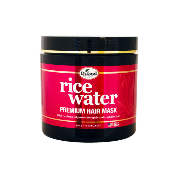 Difeel Premium Rice Water Hair Mask, 12 oz Haircare Treatment - Hydrate, Boost Moisture, Nourish, Deep Repair for Dry, Damaged Hair