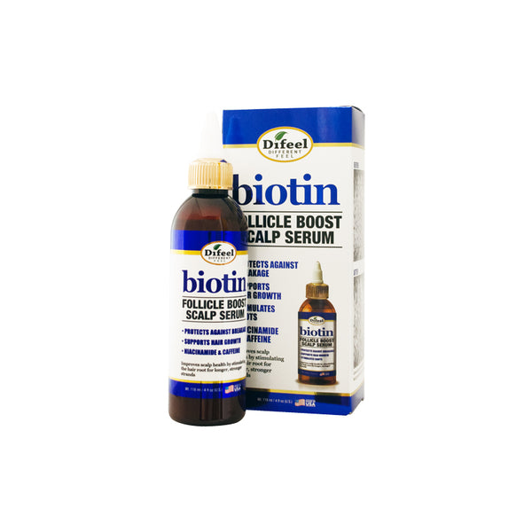 Difeel Biotin Follicle Boost Liquid Scalp Serum, 4 oz Haircare Treatment Oil for Complementing Shampoo and Conditioner