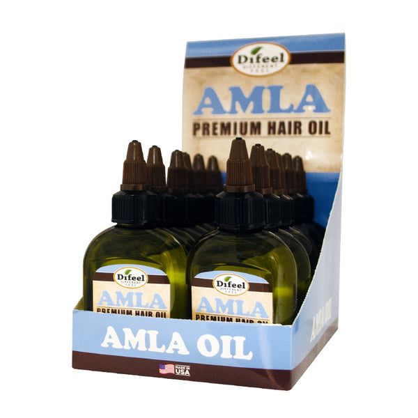 Difeel Amla Premium Hair Oil - Travel Size 2.5 Ounces -Amla Oil for Hair Growth, Strengthens Hair, Reduces Breakage and Supports Natural Growth