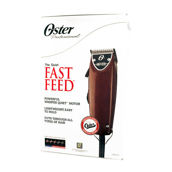 Oster Professional Fast Feed Adjustable Pivot Motor Clippers - Professional Hair Clippers for Men & Barbers - Whisper Quiet & Built for Seamless Length Changes - Includes 3 Comb Guides, Guard & More