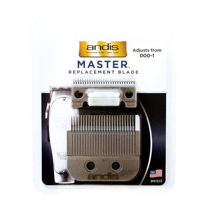 Andis 01513 Improved Master Replacement Blade – Carbon Steel Clipper Blade, Adjustable 000 to 1, Fits ML Model, Professional Performance