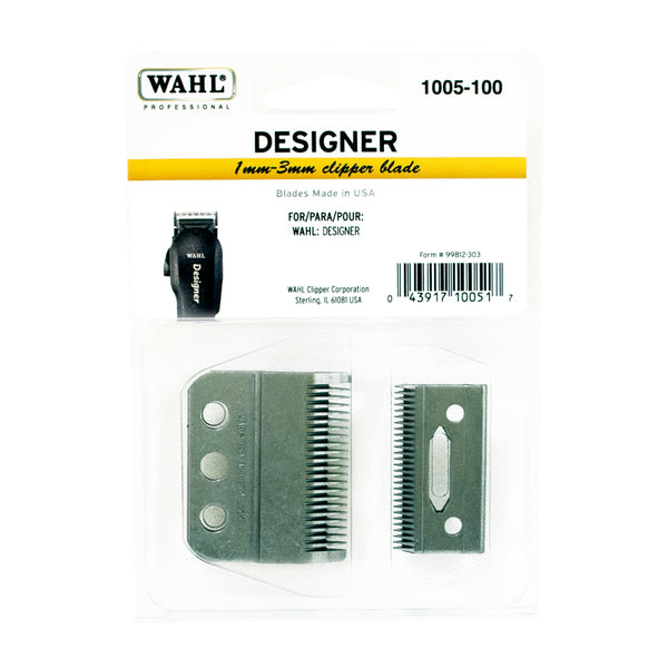 WAHL Professional 3-Hole Stainless Steel Trimmer Clipper Blade - Adjusto-Lock Replacement Blade for Senior, Cordless Designer Pilot Clippers