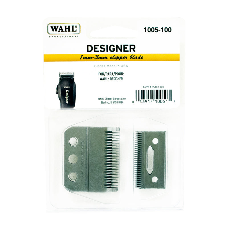 WAHL Professional 3-Hole Stainless Steel Trimmer Clipper Blade - Adjusto-Lock Replacement Blade for Senior, Cordless Designer Pilot Clippers