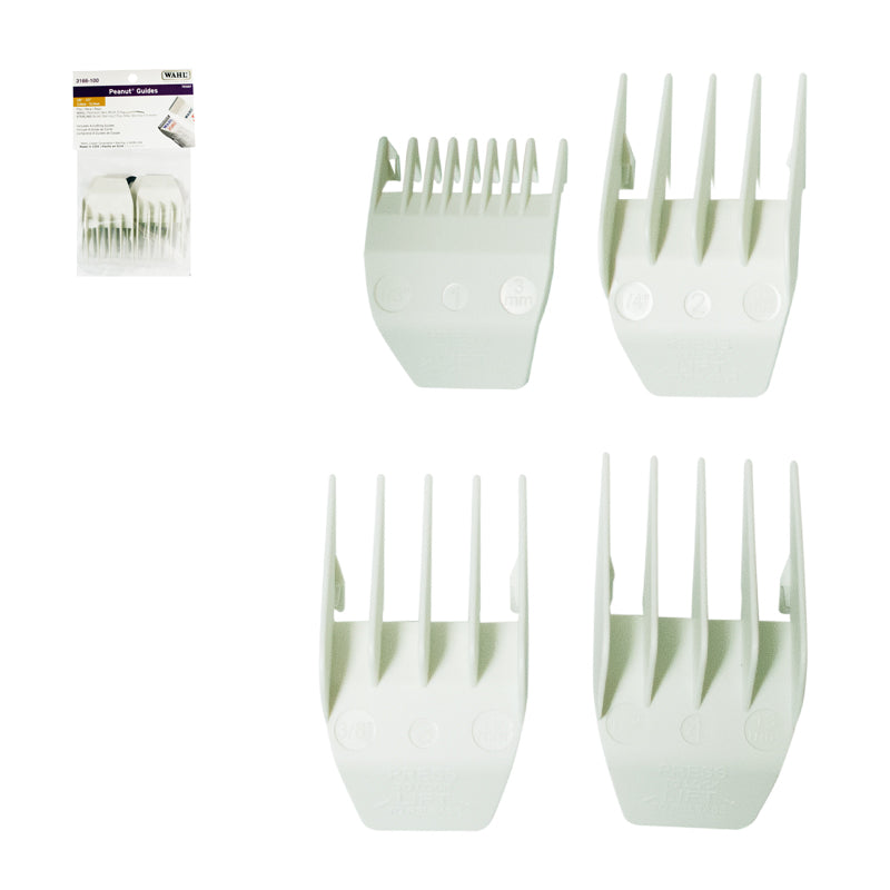 WAHL White Peanut Trimmer Comb Set - Attach Easily, Enables Precise Trimming for Personal Care Appliance Accessory Needs