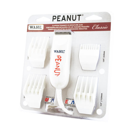 WAHL Professional Plastic Peanut Corded Hair Trimmer - Compact, Lightweight Grooming Tool with Powerful Rotary Motor, 4 Trimming Guides and Accessories