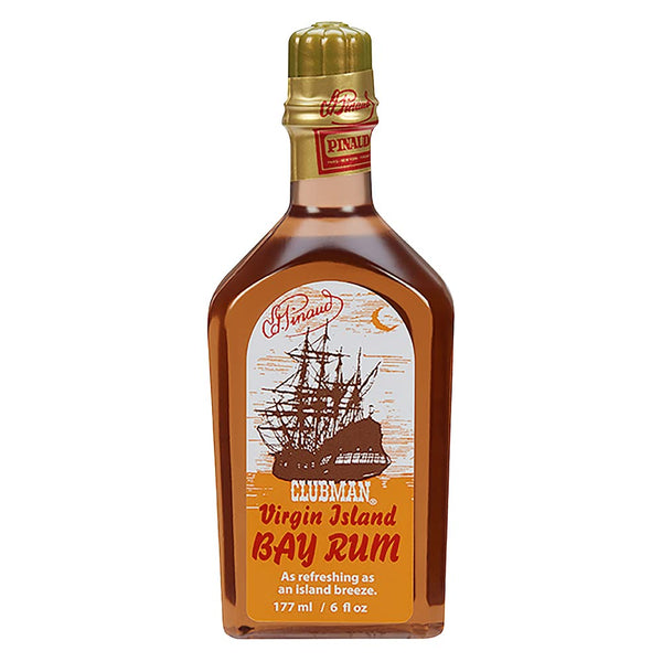 Clubman Pinaud Virgin Island Bay Rum Scented Soothing Liquid Aftershave Cologne, 6 fl oz