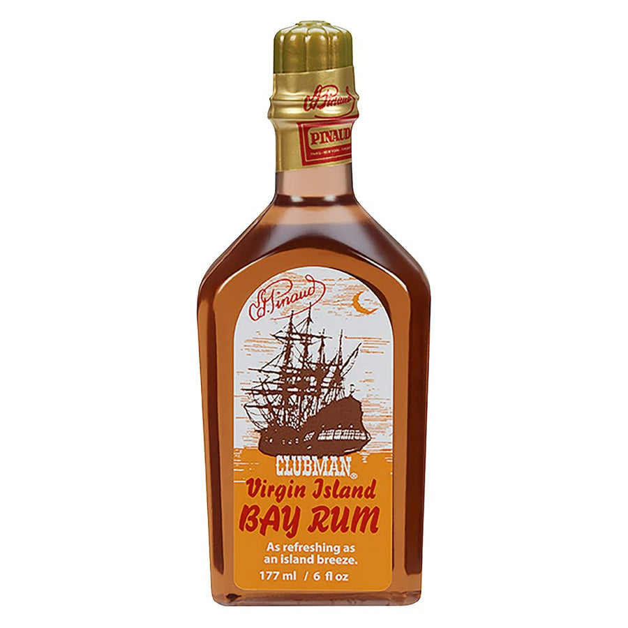 Clubman Pinaud Virgin Island Bay Rum Scented Soothing Liquid Aftershave Cologne, 6 fl oz