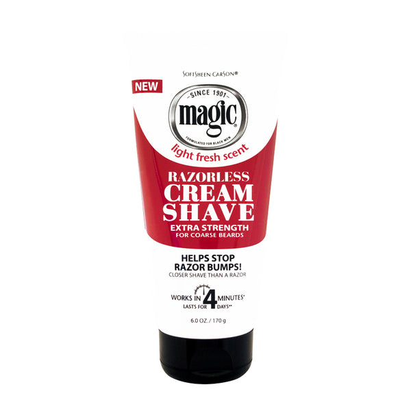 SoftSheen-Carson Magic Razorless Shaving Cream, Depilatory Hair Removal Cream for Body Hair, Extra Strength, Works in 4 Minutes for, 6 oz