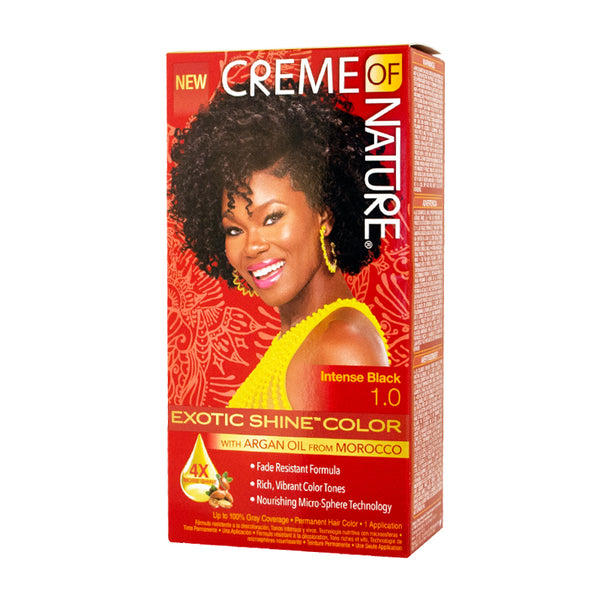 Creme of Nature Exotic Shine Color, Intense Black, 1.0 Fluid Ounce