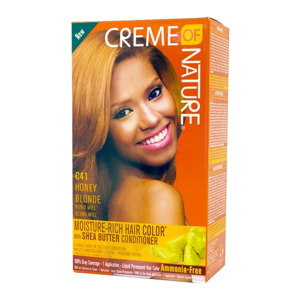Creme of Nature Moisture Rich Hair Color Kit, C41 Honey Blonde, 1 Application