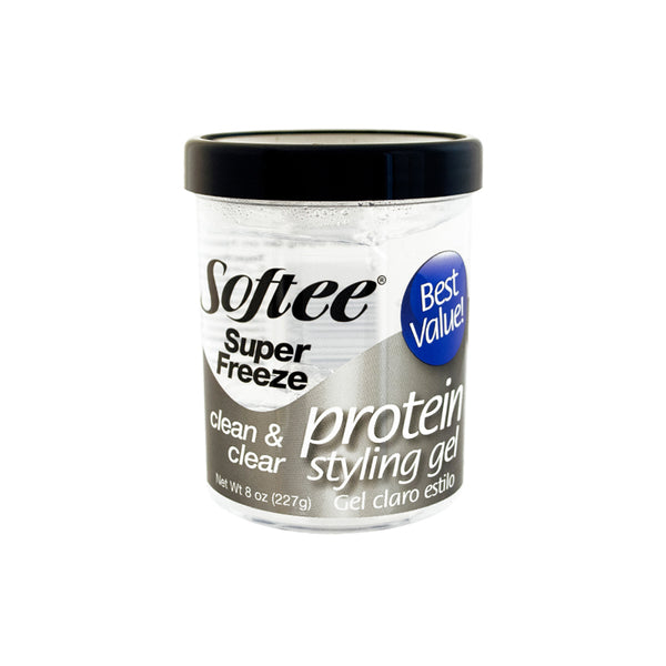 Softee Protein Super Freeze Hair Styling Gel, 8 Ounce