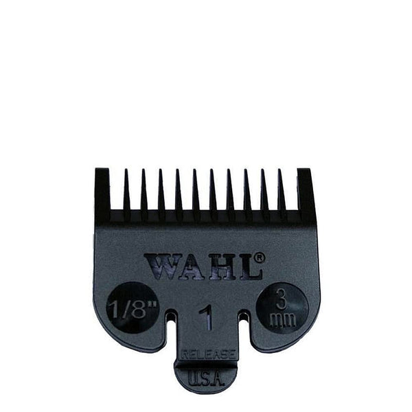 WAHL Professional No.1 Clipper Guide Comb Attachment - 3114-001, 1/8" (3.0mm/0.12in), Black, Single Heatless Tool for Professional Stylists, Any Hair Type