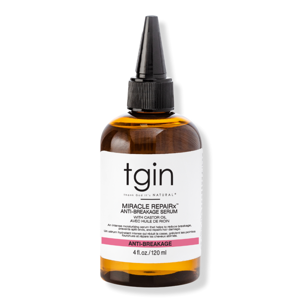Thank God It's Natural tgin Miracle RepaiRx Anti-Breakage Haircare Serum - 4 oz Coconut-Infused Daily Hydrating Moisturizer, Peach & Rice & Olive Blend, Fights Frizz, Boosts Moisture, Smooths Dry Curl