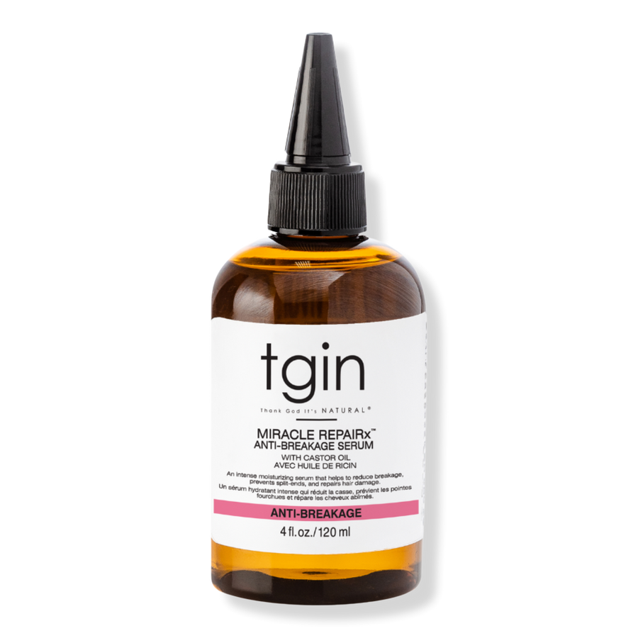 Thank God It's Natural tgin Miracle RepaiRx Anti-Breakage Haircare Serum - 4 oz Coconut-Infused Daily Hydrating Moisturizer, Peach & Rice & Olive Blend, Fights Frizz, Boosts Moisture, Smooths Dry Curl