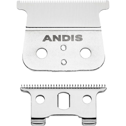 Andis T-Blade Replacement for T-Outliner, GTO, GO, and SLS Trimmers - Close Cutting, Zero Gapped, Silver
