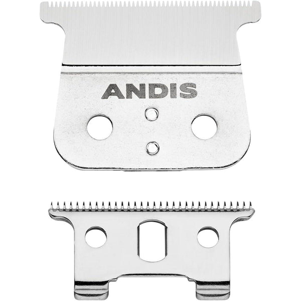 Andis T-Blade Replacement for T-Outliner, GTO, GO, and SLS Trimmers - Close Cutting, Zero Gapped, Silver