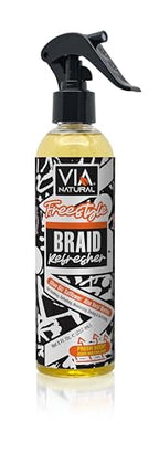 Via Natural Freestyle Braid Refresher, Gentle Nourishing Haircare Mousse-Gel for Braid Maintenance