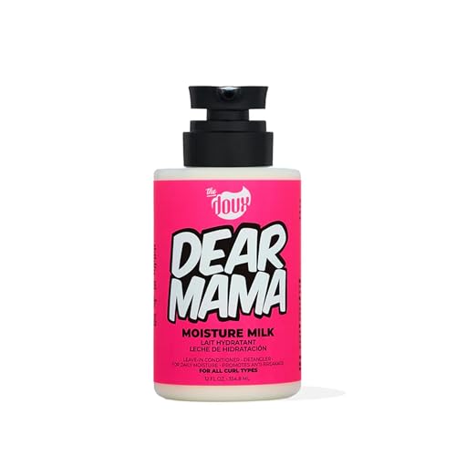 DOUX DEAR MAMA Moisture Milk – Leave In Conditioner for Curly Hair with Aloe & Pineapple – Curl Refresher, Detangler & Deep Conditioner for Natural Hair Care