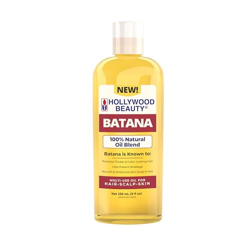 Hollywood Beauty Batana Hair Oil - 8 fl oz Haircare Moisturizer, Daily Hydrating, Soothing Blend for Hair, Scalp & Skin for Adults