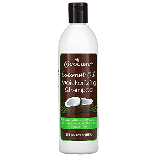 COCOCARE Coconut Oil Moisturizing Shampoo - Haircare Moisturizer, Hydrating Scented Cleanser, 12 fl oz (354 ml)