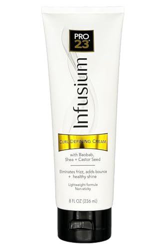 INFUSIUM 23 Curl Defining Hair Cream - Unisex Haircare for Curly Hair, Eliminates Frizz, Adds Bounce and Shine, 8oz, White
