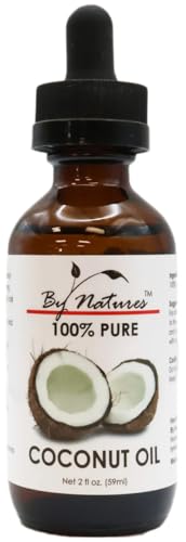 By Natures 100% Pure Coconut Oil Moisturizer, Hydrating Body Care Body & Massage Oil, 2.0 Fl Oz (Pack of 1)