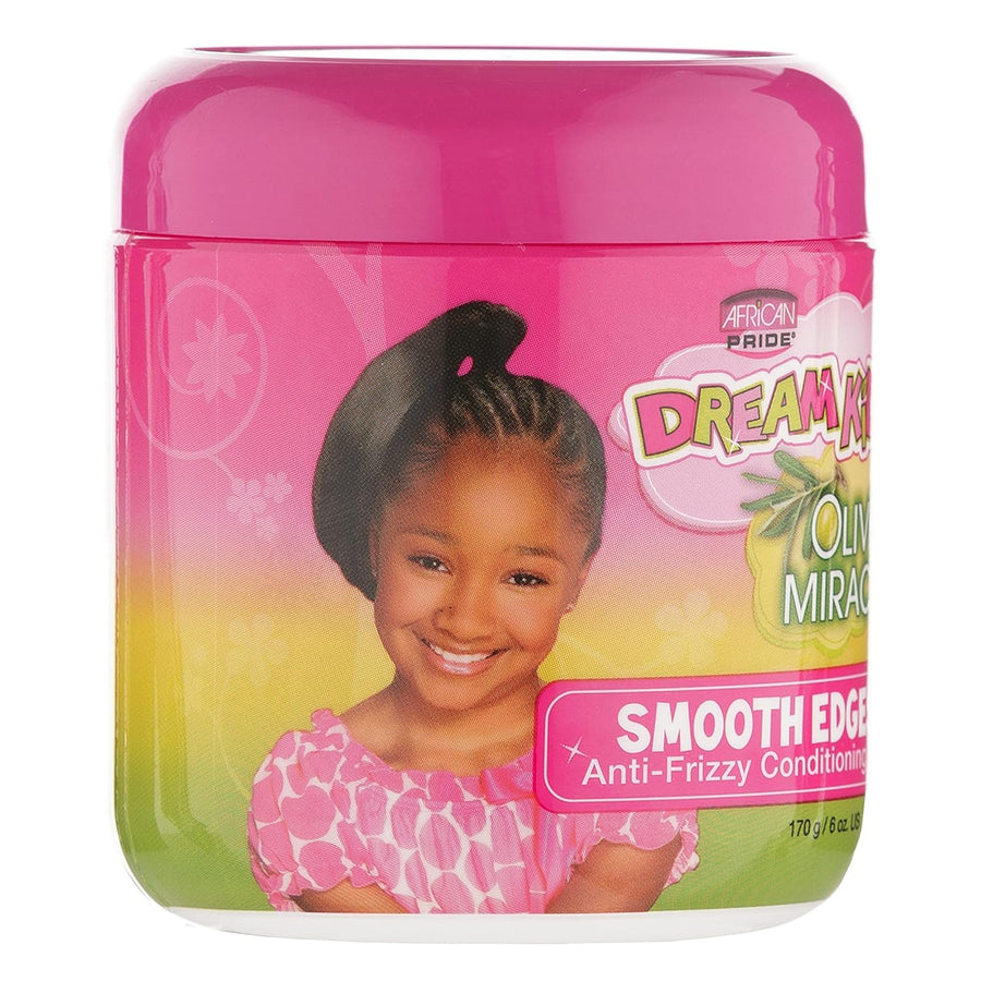 Dream Kids Olive Miracle Smooth Edges Anti-Frizzy Conditioning Gel - Contains Olive Oil, Reduces Hair Dryness & Breakage, 6 Oz