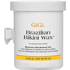GiGi Gentle Brazilian Bikini Microwave Hard Wax Cream, Painless & Residue-Free for Coarse Hair & Sensitive Areas, 8 Oz 1-Pack for Hair Removal & Waxing, Beauty & Personal Care Product