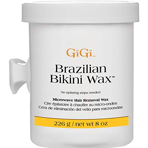 GiGi Gentle Brazilian Bikini Microwave Hard Wax Cream, Painless & Residue-Free for Coarse Hair & Sensitive Areas, 8 Oz 1-Pack for Hair Removal & Waxing, Beauty & Personal Care Product