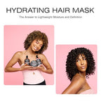 tgin Rose Water Hydrating Hair Mask – Deep Conditioning Hair Mask & Curl Definition – Hairmask Infused with Rose Water & Acai Berries for Soft Curls – Without Parabens & Sulfates – 12 Oz