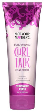 NOT YOUR MOTHER'S Curl Talk Bonding Conditioner - 8 Fl Oz Organic Liquid Haircare & Body Care Product for Adults, Any Hair Type with Curl Enhancement
