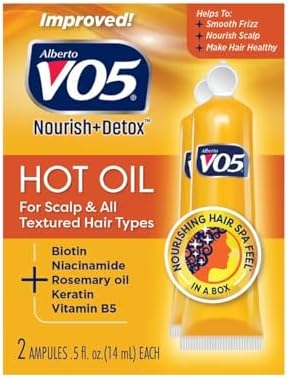 VO5 Moisturizing Hot Oil Treatment - Hot Oil Hair Treatment - Rehydrates and Protects Dry, Damaged Hair - With 5 Oils and 5 Vitamins - 0.5 oz
