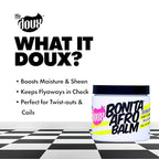 The Doux Curl Defining Cream & Pomade for Curly Hair – BONITA AFRO BALM Hair Moisturizer for Twist-Outs, Braid Styles & Flyaway Control – Curl Cream for Curly Hair & Coils