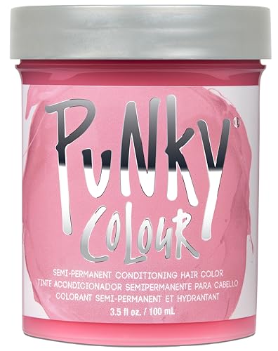 Punky Cotton Candy Semi Permanent Hair Color - Vegan & Cruelty-Free Conditioning Vibrant Pink Hair Dye, Lasts Up to 35 Washes, 3.5 fl oz