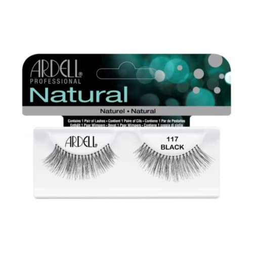 Ardell Fashion Eyelashes - Black (117), Lightweight Cosmetic Makeup Product