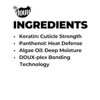 The Doux JUST GLAZE Silkening Blowout Primer – Anti-Frizz Heat Protectant for Hair with Keratin & Panthenol – Humidity Blocker for Blowouts & Silk Presses – Lightweight Formula, 4 oz