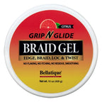 BELLATIQUE GRIP N GLIDE Braiding Gel Maximum Hold for LOC & Twist - No Flaking, No Whitening, Fast Drying, High Shine, Cool & Refreshing, Long Lasting Hold (15 oz)