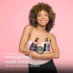 tgin Rose Water Hydrating Hair Mask – Deep Conditioning Hair Mask & Curl Definition – Hairmask Infused with Rose Water & Acai Berries for Soft Curls – Without Parabens & Sulfates – 12 Oz