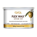 GiGi Olive Oil Flex Soft Wax Hair Removal Product - Nourishing, Flexible for Smooth Skin, 13oz Body Care Cosmetic with Lid for Storage, Ideal for Waxing