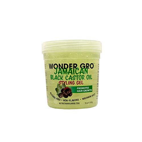 Wonder Gro Jamaican Black Castor Oil Haircare Styling Gel, 16 fl oz - Non-Flaking, Alcohol-Free, Daily Hair Growth Promoter