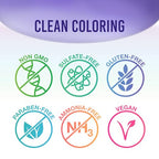 Punky Plum Semi Permanent Hair Color - Vegan & Cruelty-Free Conditioning Hair Dye, Lasts Up to 35 Washes, 3.5 fl oz